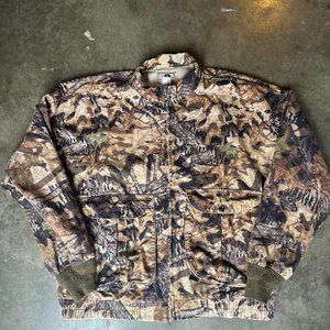 Vintage Mossy Oak Camo Zip-up Jacket
